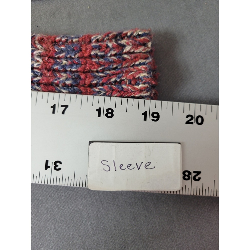 Denim & Supply Ralph Lauren American Flag Cable Knit Shawl Cardigan XS Red White - Picture 9 of 11